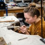 Holly Clifford at work. Yorkshire Artspace 2020